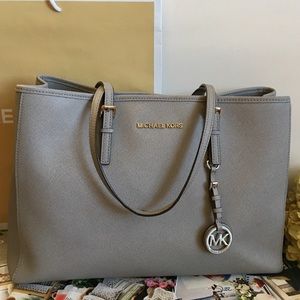 Michael Kors Pearl Grey Shoulder Tote